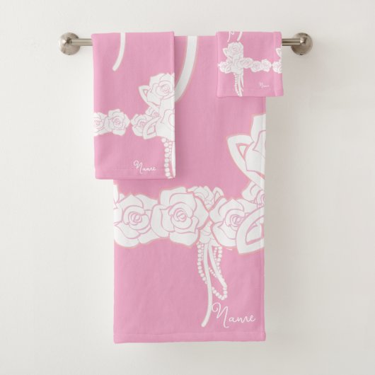 Nom Roses blanches roses Cadeau (En situation)