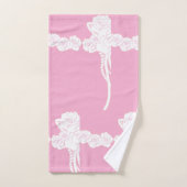 Nom Roses blanches roses Cadeau (Serviette à main)