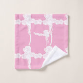 Nom Roses blanches roses Cadeau (Gant de toilette)