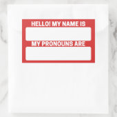 Nom rouge maximum et Étiquettes de Pronoun (Sac)