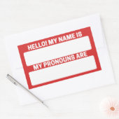 Nom rouge maximum et Étiquettes de Pronoun (Enveloppe)
