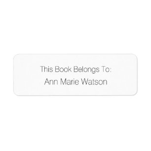 Nom Simple Black White Boplate Étiquette