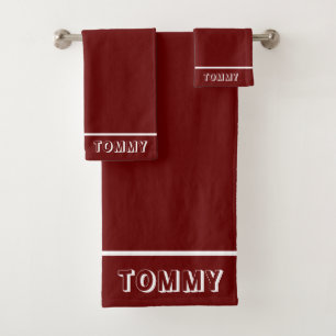 Nom simple élégant Texte sur Marron