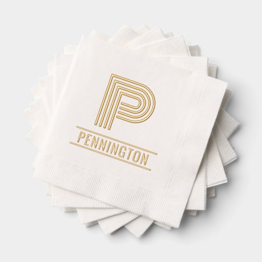 Nom simple en gras unique en premier monogramme #8 (Insitu (empilé))