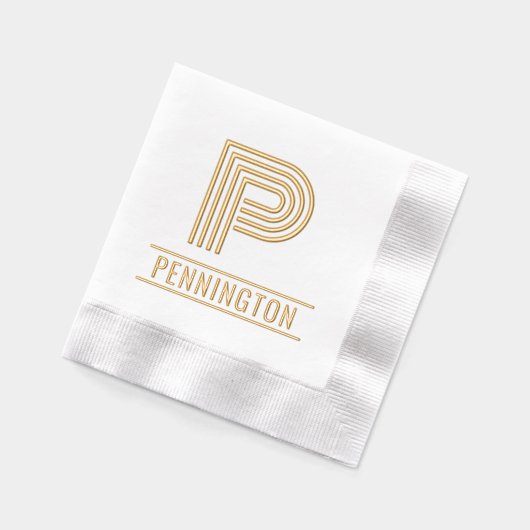 Nom simple en gras unique en premier monogramme #8 (Gauche)