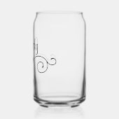 Nom simple et élégant sur verre (Gauche)