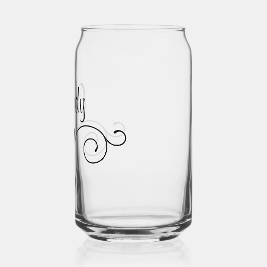 Nom simple et élégant sur verre (Gauche)