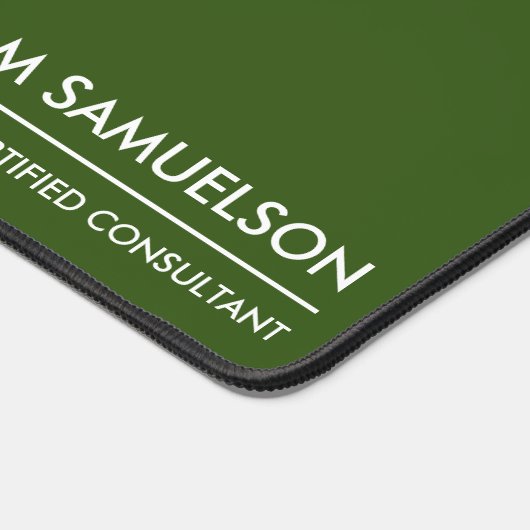 Nom simple Monogramme 2 lignes de texte personnali (Coin)