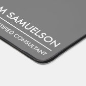 Nom simple Monogramme 2 lignes de texte personnali (Coin)