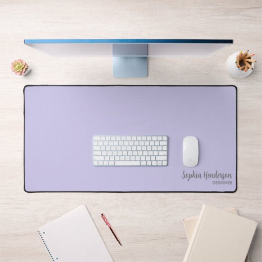 Nom simple Monogramme 2 lignes de texte personnali (Bureau 1)