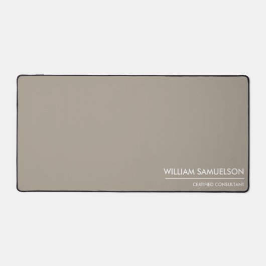 Nom simple Monogramme 2 lignes de texte personnali (Recto)