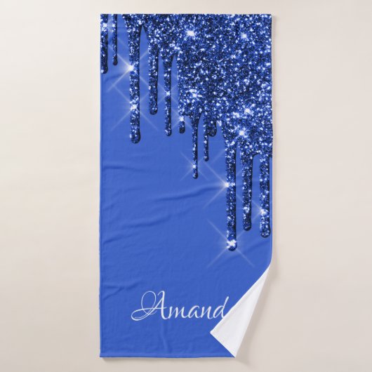 Nom Sparkly Parties scintillant Drives Spark Blue (Serviette de bain)