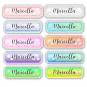 Nom Sticker Set de belles couleurs (Devant)