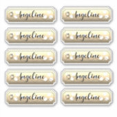 Nom Sticker Set Gold Flowers (Devant)