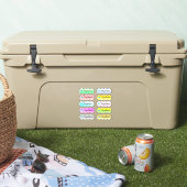 Nom Sticker Set Multi Couleur Avec Papillon (Glacière)