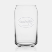 Nom Stylisé bleu marine Bridesmaid Verre (Verso)