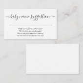 Nom Suggestion Baby shower Invitation Simple (Devant / Derrière)