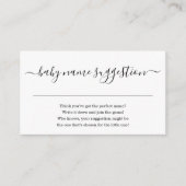 Nom Suggestion Baby shower Invitation Simple (Devant)