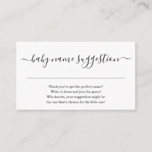 Nom Suggestion Baby shower Invitation Simple