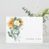 Nom Sunflower Floral Blank Funeral Merci (Debout devant)