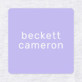 Nom sur Fer pourpre sur Étiquettes de vêtements (Design 1)