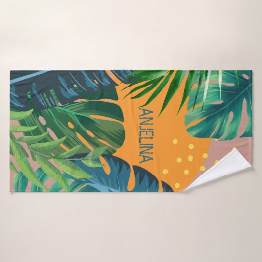 Nom sur mesure Tropical Sunset Vacations Beach (Serviette de bain)