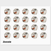 Nom sur Zen Garden, Stickers Rond 1,5" (Feuille)