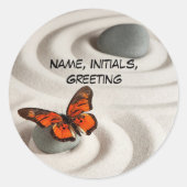 Nom sur Zen Garden, Stickers Rond 1,5" (Devant)