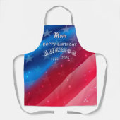 Nom || Tablier Coloré Joyeux Anniversaire Amérique (Recto)