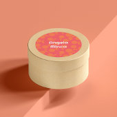 Nom tangerine motif autocollant rond