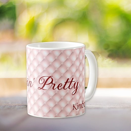 Nom, tasse à café rose pâle touffeté 330ml