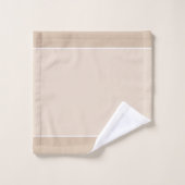Nom Texte sur Sable Clair Beige (Gant de toilette)