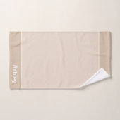 Nom Texte sur Sable Clair Beige (Serviette à main)