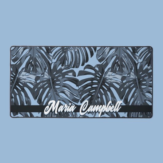 Nom tropical Blue Grey Monstera Feuilles