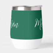 Nom vert du chasseur Script manuscrit personnalisé (Gauche)