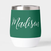 Nom vert du chasseur Script manuscrit personnalisé (Arrière)