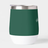 Nom Vert Émeraude Élégance Moderne Monogramme Bohè (Droite)