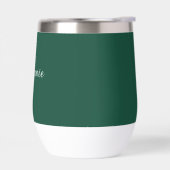 Nom Vert Émeraude Élégance Moderne Monogramme Bohè (Gauche)