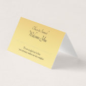 Nom vide - Carte de place de table - avec messages (Front)