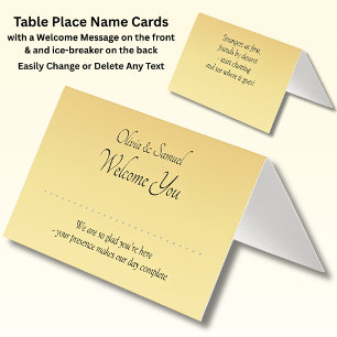 Nom vide - Carte de place de table - avec messages