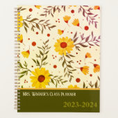 Nom vintage Date Retro Daisy Enseignant Floral (Devant)