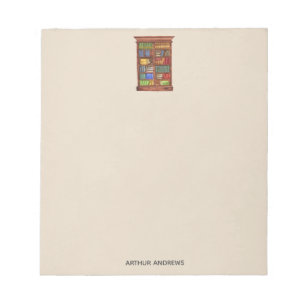 Nom Watercolor Antique Books Bloc-notes