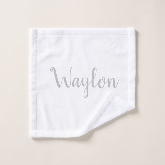 Nom Waylon En Grey Clair, (Gant de toilette)