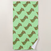 Nom Wendy coloré, Serviette de plage (Devant)