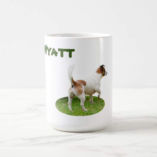 Nom Wyatt Avec Fox Terrier, Café Mug (Centre)