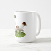 Nom Wyatt Avec Fox Terrier, Café Mug (Devant droit)