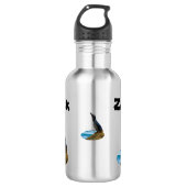 Nom Zack Avec Pingouin, Bouteille D'Eau (Devant)