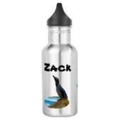 Nom Zack Avec Pingouin, Bouteille D'Eau (Gauche)
