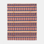 Nomadic Threads | Aztec Patroon Dekbed Fleece Deken (Voorkant)