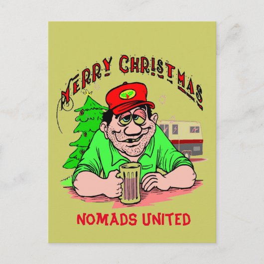 Nomads United Kerstfeestay Briefkaart (Voorkant)
